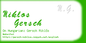 miklos gersch business card